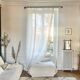 Pouf bouclette blanche SIA