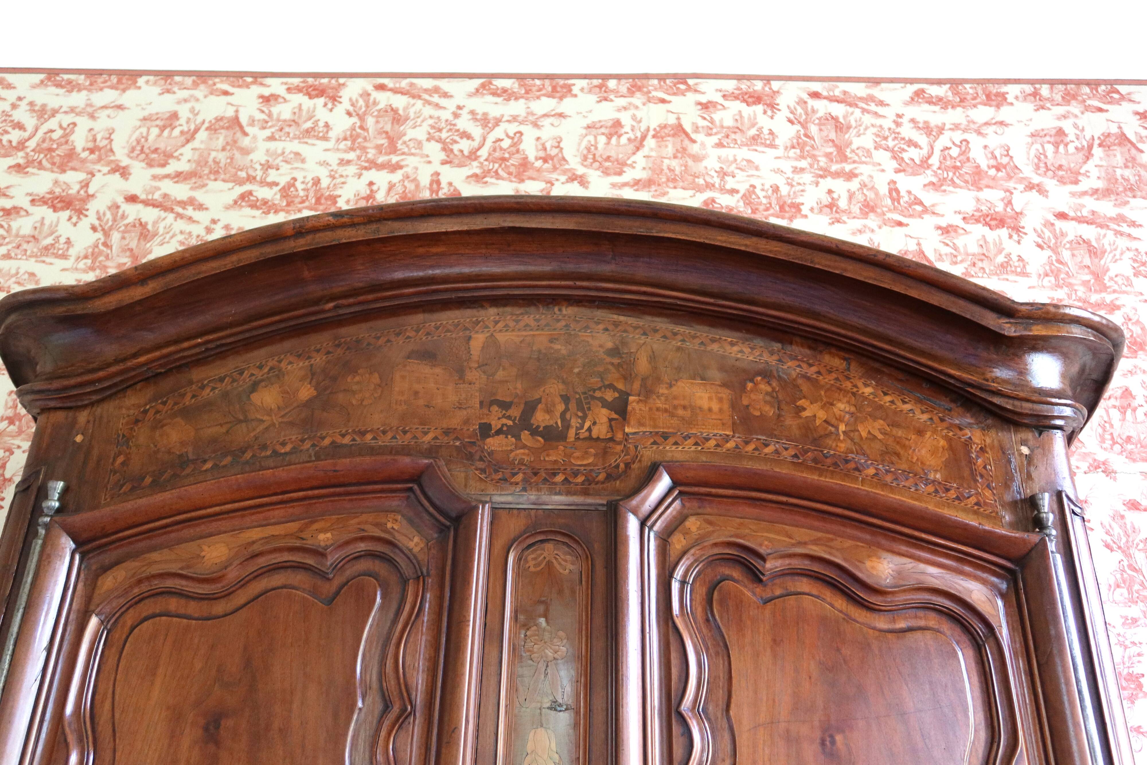 18th century curved Louis XV wardrobe