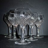 BACCARAT Set of 6 CRYSTAL wine glasses model 9157 size 9247 Year 1907 H15cm