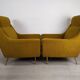 Fauteuils en velours moutarde, 1960