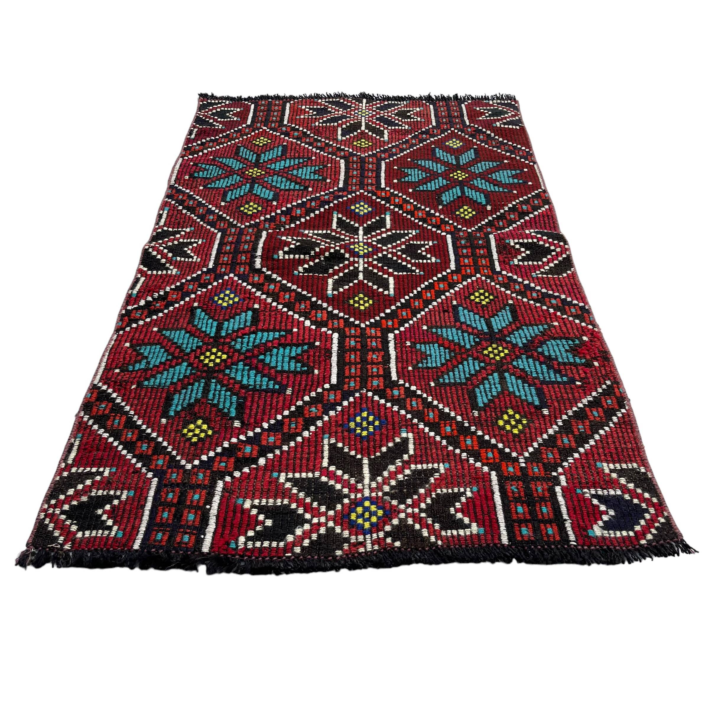 Housse de coussin kilim turque vintage, 129 x 78 cm