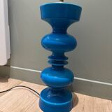 Blue glazed ceramic table lamp
