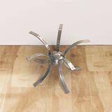 Table basse en chrome et verre fumé, années 1960