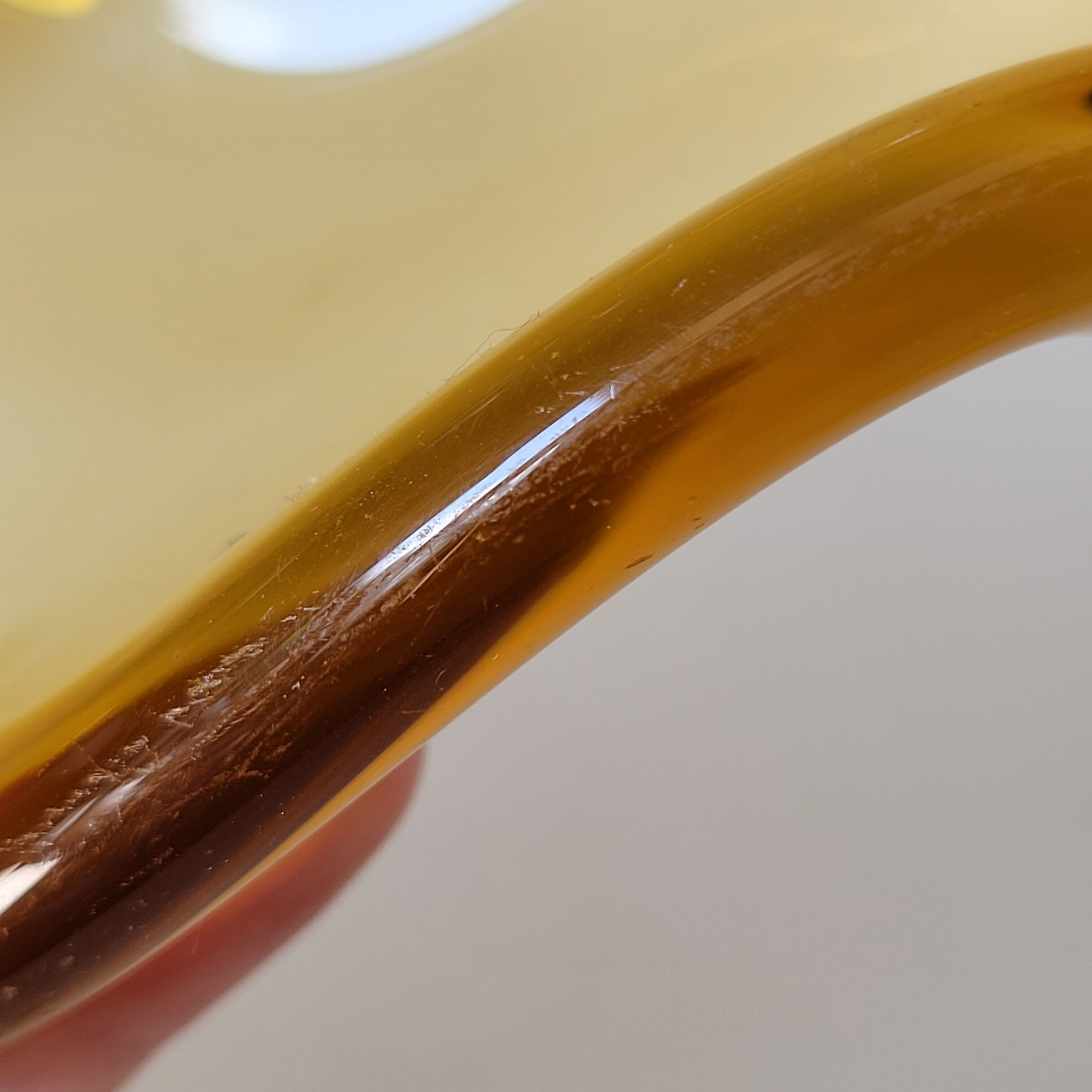 Empty pocket vintage yellow Murano glass bowl