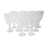 Stemmed glass chiseled glasses