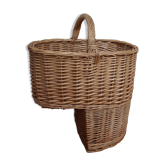 Panier d'escalier en rotin