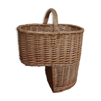 Rattan stair basket