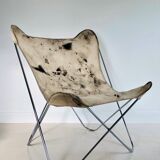 Armchair "Papillon" in chromed steel by Gavina Spa, Italy 70s