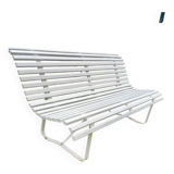 Banc de jardin ancien avec pieds en métal