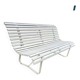 Antique garden bench with metal legs