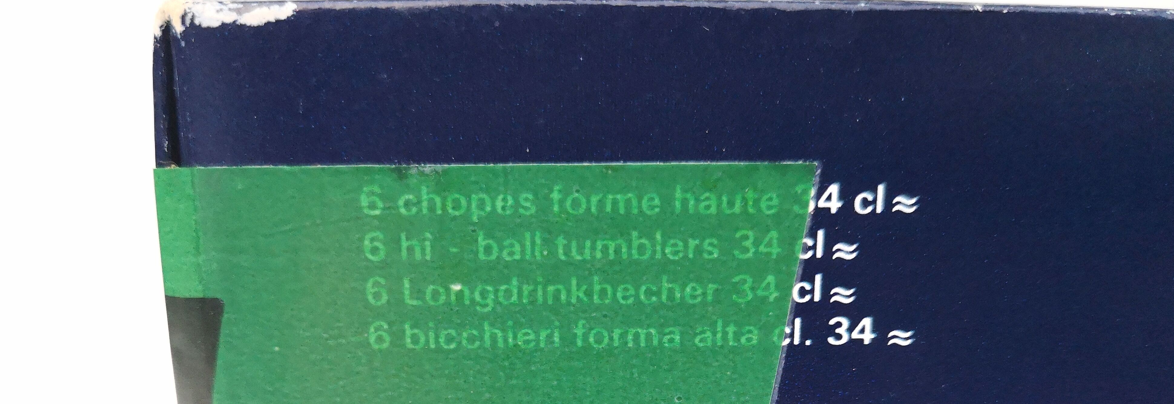 Set of 6 water glasses - vintage crystal choppes