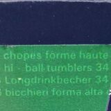 Set of 6 water glasses - vintage crystal choppes