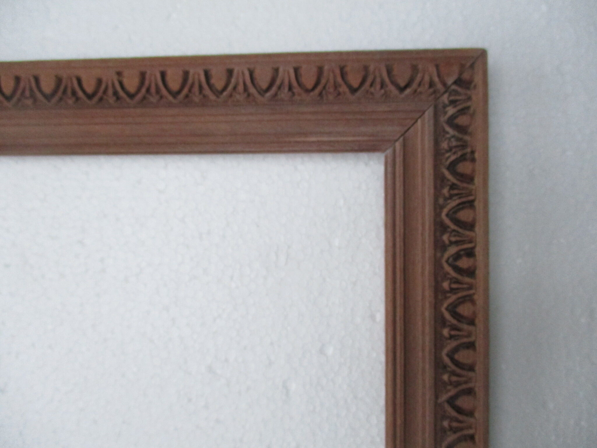 Pair of old wooden frames, oves decoration