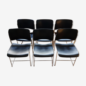 6 chaises 40/4 de David Rolland