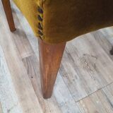 Set of two padded chamber armchairs