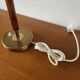 Rare Vintage Brass And Teak Table Lamp Borden's Boras Model 8445, 1940's