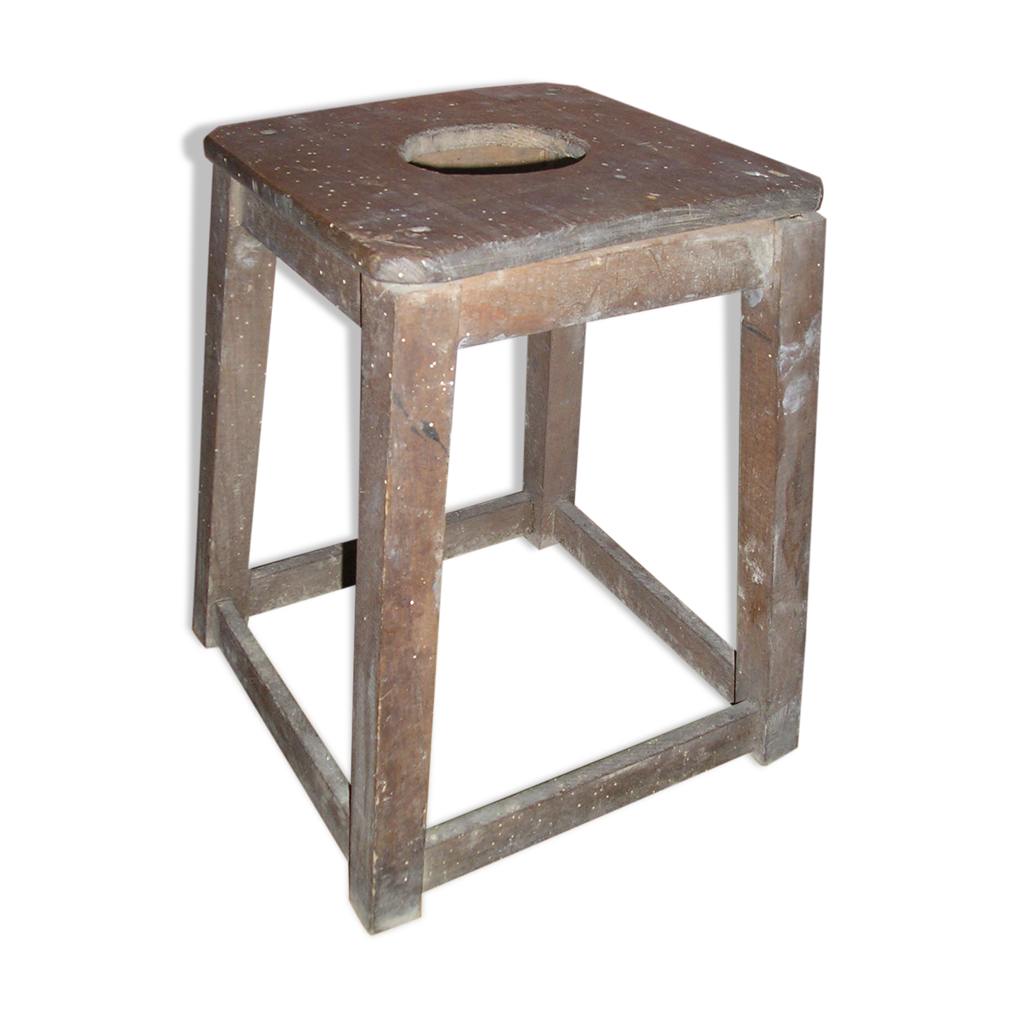 Rustic wooden tabouret