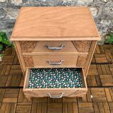 Art Deco chest of drawers in raw wood, 1930