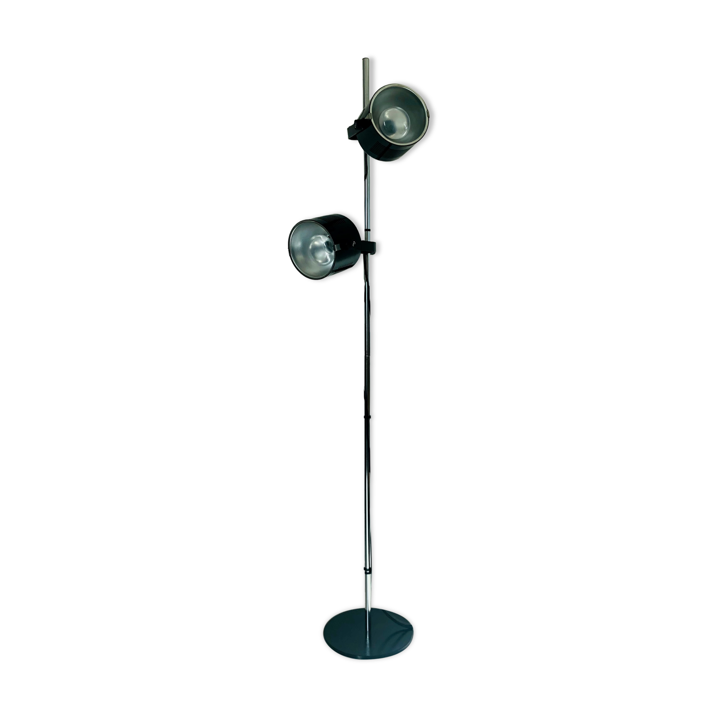 Floor lamp two spots of FAEL Luce, Italy 70s