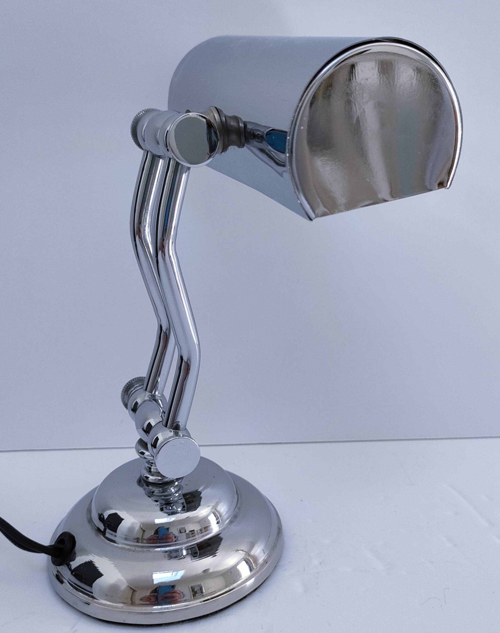 Vintage articulated chrome lamp