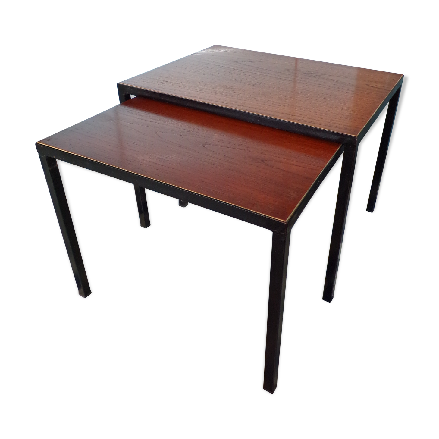 Pull out tables by Pierre Guariche for Meurop