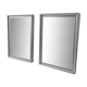 Paire de miroirs de barbier en aluminium