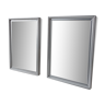 Pair of aluminum barber mirrors