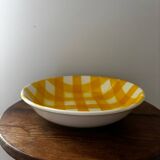 Set of 4 Digoin Sarreguemines Scottish yellow soup plates