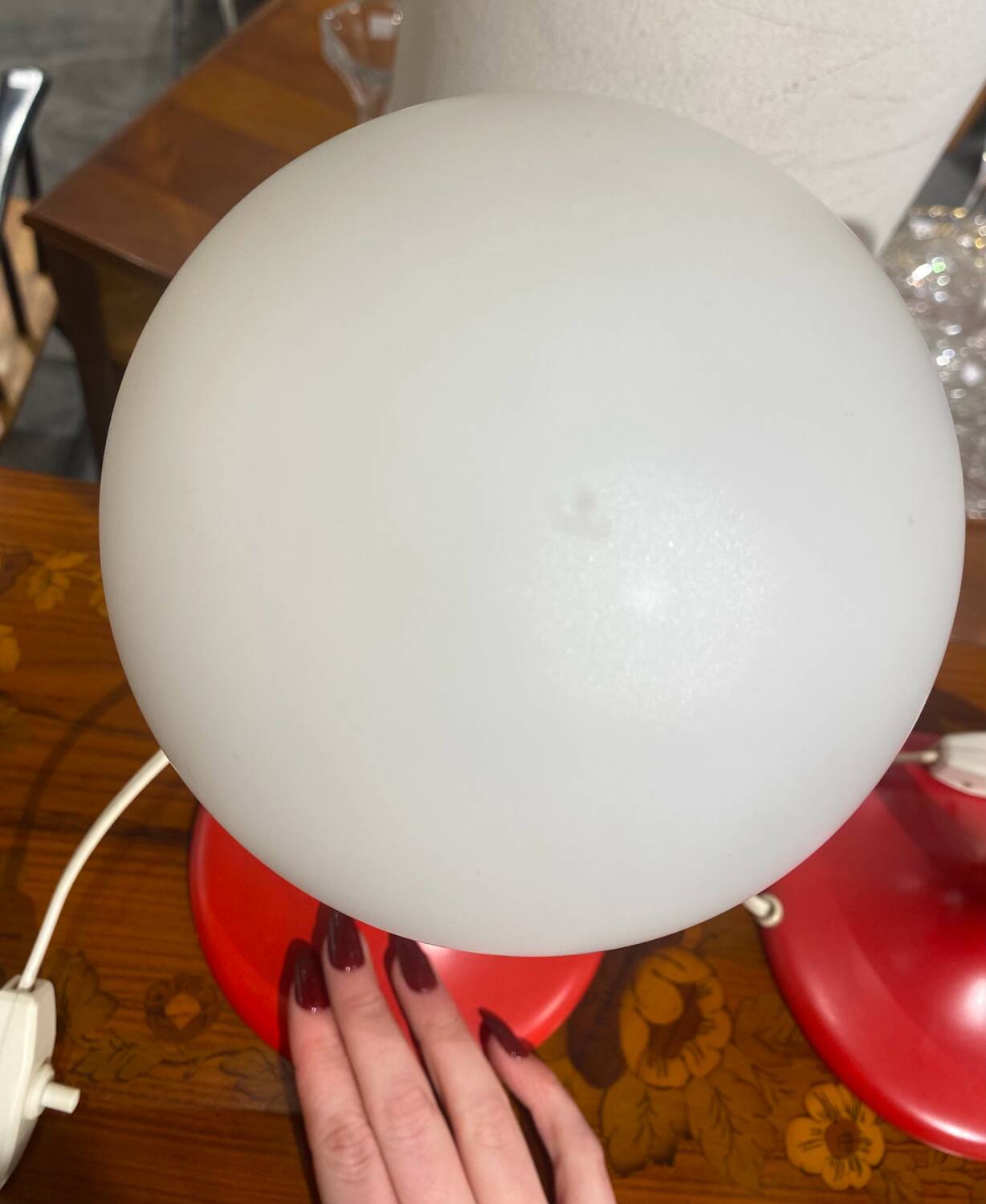 Two table lamps from the Swiss manufacturer Temde based on a design by E.