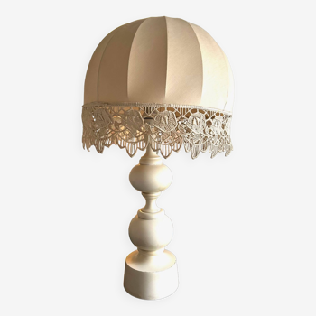 Grande lampe beige années 70