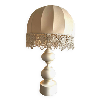 Grande lampe beige années 70