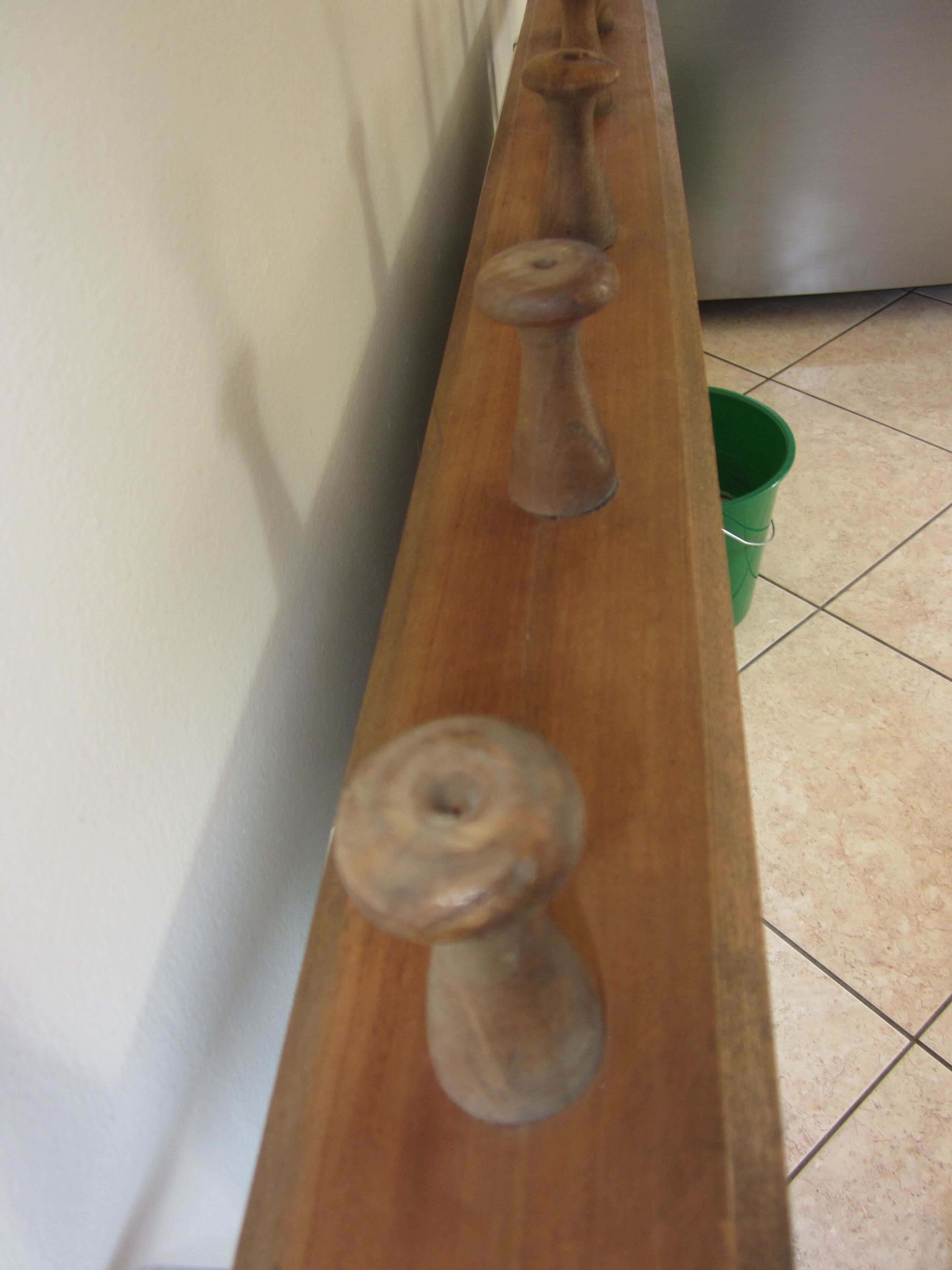 Old coat holder with 7 hooks