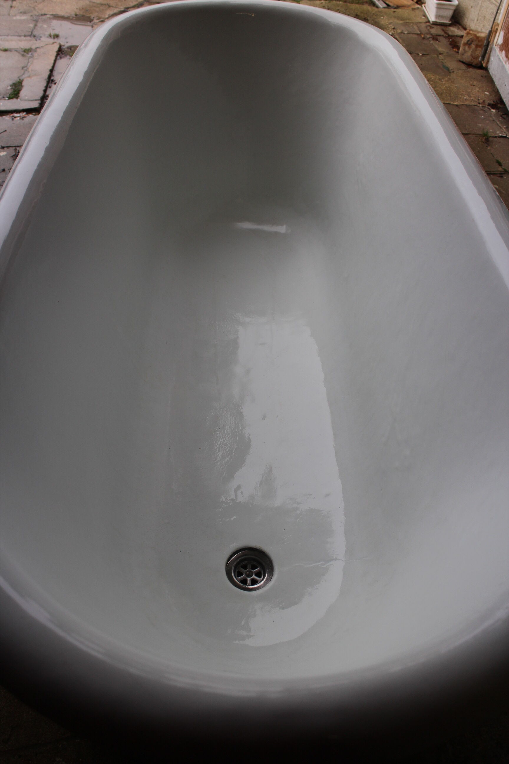 Old cast iron bathtub