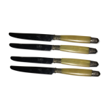 Set de couteaux corne métal argenté