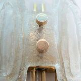 Space Age wall light in glass by Hillebrand, brass and glass.