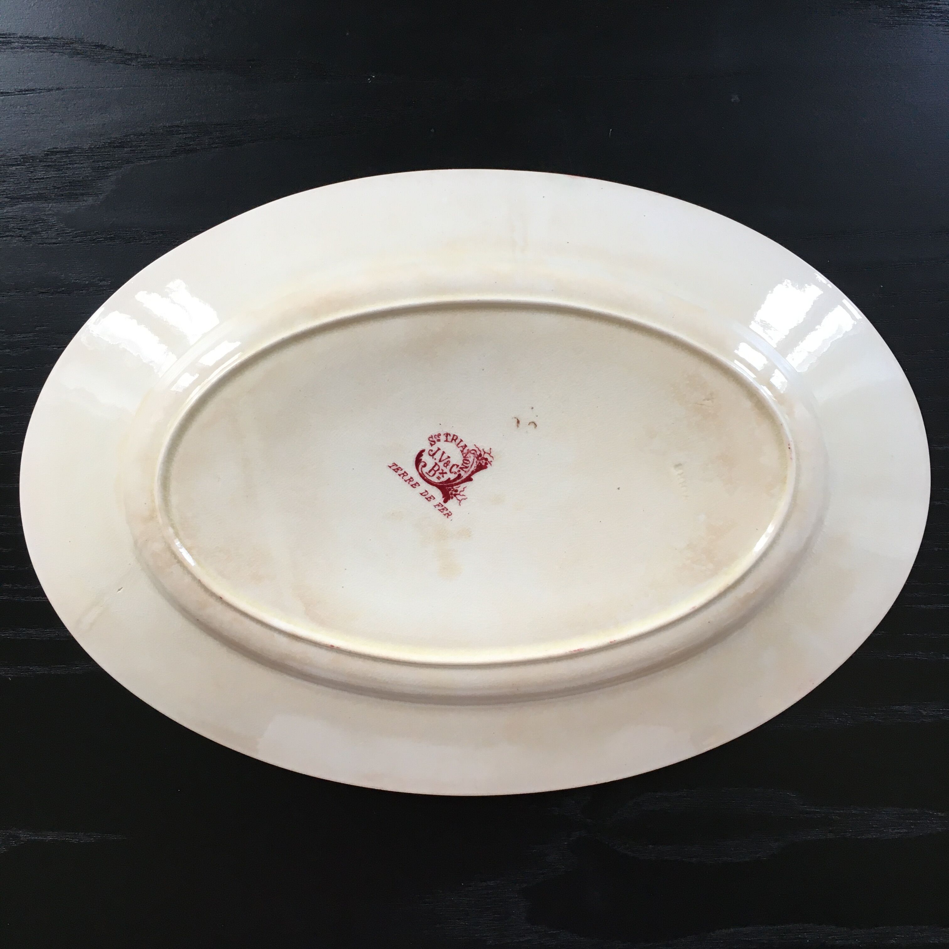 Duo oval dishes Terre de fer