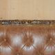 Chesterfield Regency 1810 antique canapé restored in leather with a carved frame.