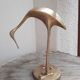 Vintage brass heron