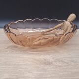 Val Saint Lambert pink salad bowl