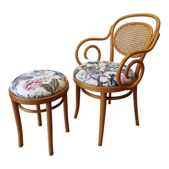 Wooden chair and stool, 1950