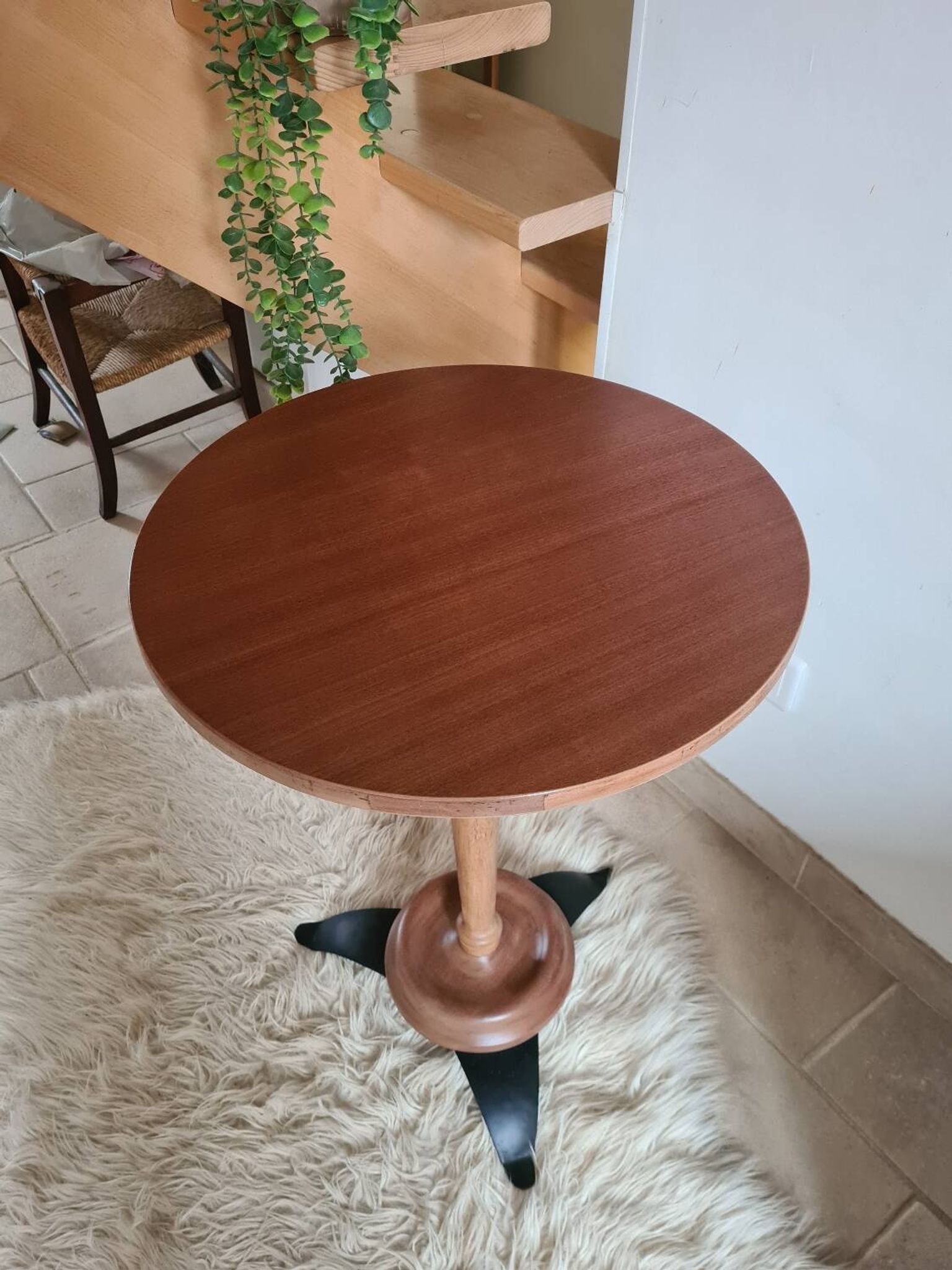 Vintage pedestal table or side table