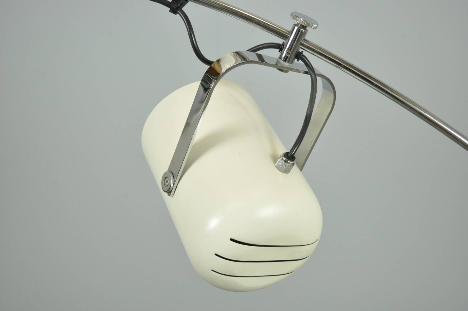 Vintage white Sorrento floorlamp by Copini & Posthuma for Gepo, Netherlands 1970s