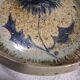 Pyrite stoneware ceramic with thistle decoration signed by Suzanne Dauliach, 1970s.
