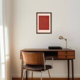 Collage on old paper - abstract art B253 signed eawy