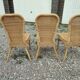 Série de 3 chaises en rotin