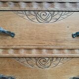 Commode art déco 1930 en bois brut