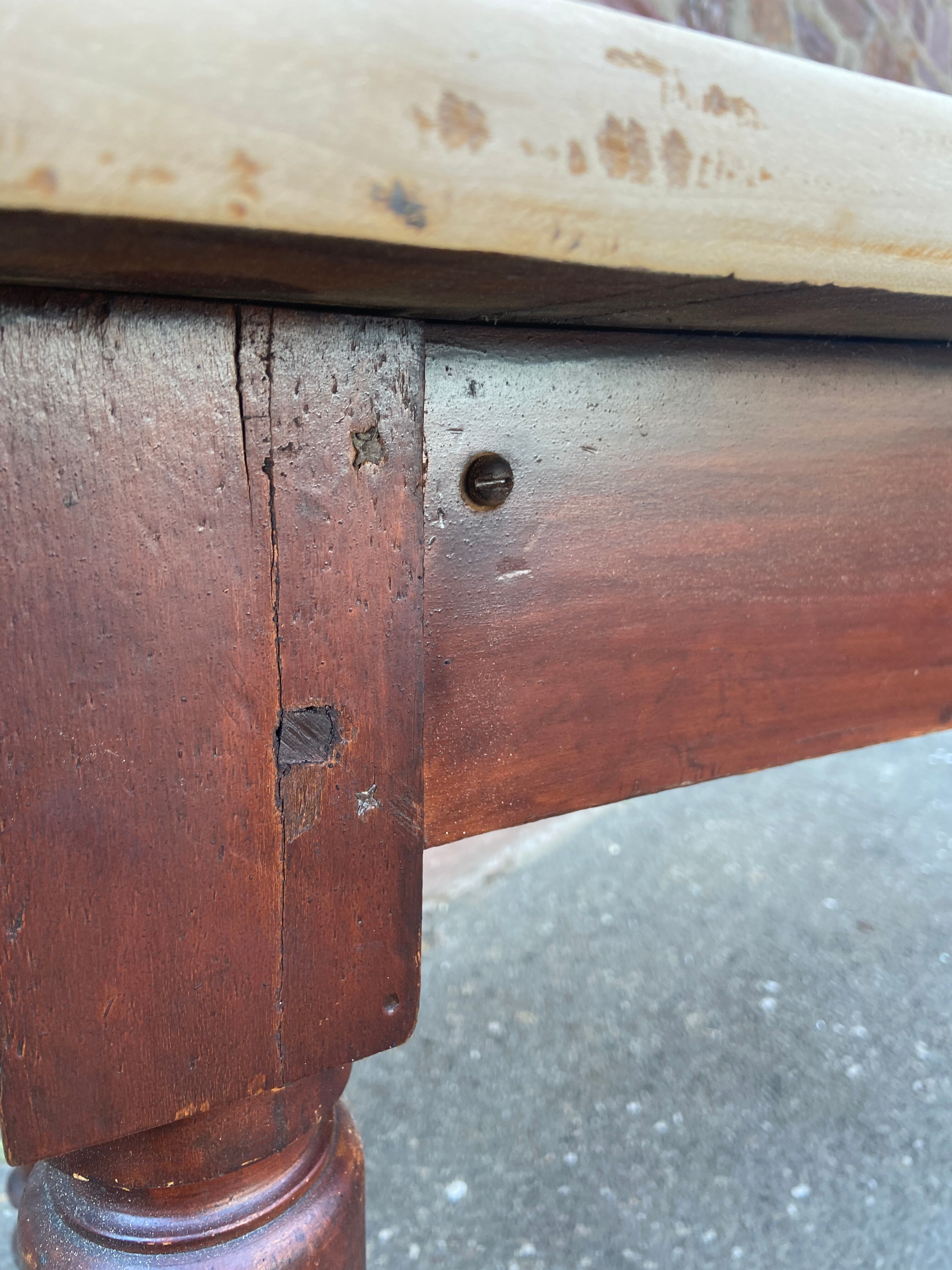 Vintage brasserie table