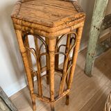 Rattan side table