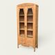 Parisian glass cabinet art deco raw wood 1930