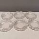 6 desert plates/ice cream plates in crystal glass from the 1960s.